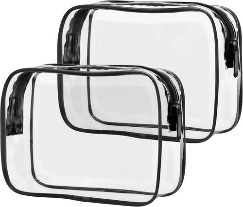 Miniatura 21 de PACKISM Neceser aprobado por la TSA, paquete de 2 – 1 mediano de cuarto de galón de mano de la TSA y 1 grande para equipaje facturado, bolsa de 4