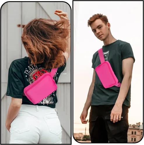 Miniatura 60 de Riñonera, bolsa para cinturón, correa ajustable ajustable de 40 pulgadas, para mujeres y hombres