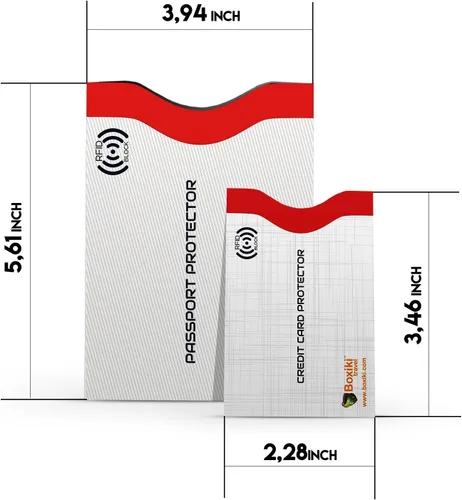 Miniatura 3 de Fundas de bloqueo RFID para pasaporte y tarjetas de crédito, Blanco, Blanco - 15 piezas