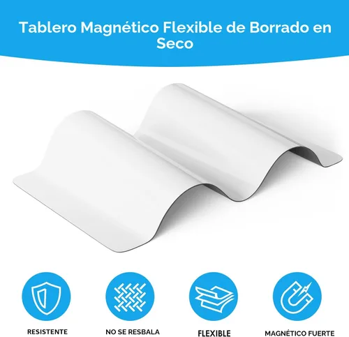 Miniatura 3 de MaxGear Pequeña hoja magnética de borrado en seco para refrigerador, pizarra blanca de nevera para cocina, organizador y planificador de pizarra
