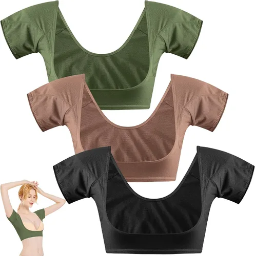 Miniatura 7 de Zhanmai - 3 piezas de almohadillas para el sudor de las axilas, para mujeres, a prueba de sudor para las axilas