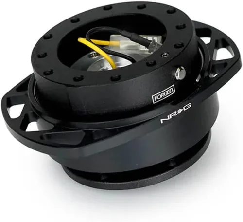 NRG Innovations NRG-SRK-257BK-BK Kit de liberación rápida para volante Gen 2.0, adaptador, cuerpo negro/anillo recortado negro, patrón de pernos