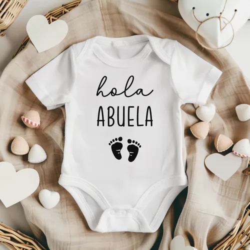 Miniatura 4 de Hola Abuela - Body infantil con anuncio de embarazo para abuela española