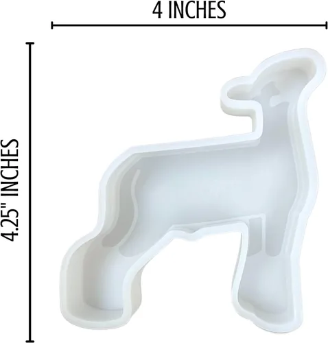 Miniatura 3 de Lashicorn Mostrar Molde de silicona Freshie para automóvil de cabra oveja, cordero, 4.25 x 4 x 0.8 pulgadas, agrícola FFA Farmer Farm Animal