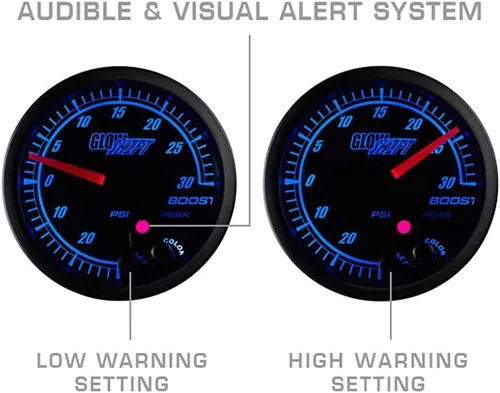 Miniatura 4 de GlowShift Elite - Tacómetro de 10 colores de 10,000 rpm, incluye luz de advertencia gratuita, para motores de gasolina de 1 a 10 cilindros, esfera