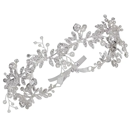 Miniatura 8 de Diadema de diamantes de imitación de los años 20 para novia, accesorios de los años 20 para mujeres, novias de boda, color dorado