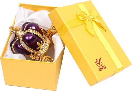 Miniatura 35 de QIFU Caja de baratija pintada a mano con bisagras, regalo único para la familia