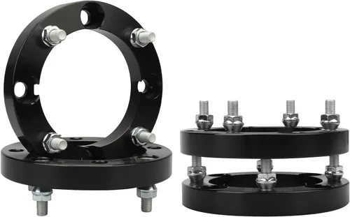 Miniatura 13 de IRONTEK Espaciadores de rueda de 0.157 x 4.000 in, espaciadores forjados reales de 2 pulgadas con orificio de cubo de 2.697 in M12x1.25 pernos aptos