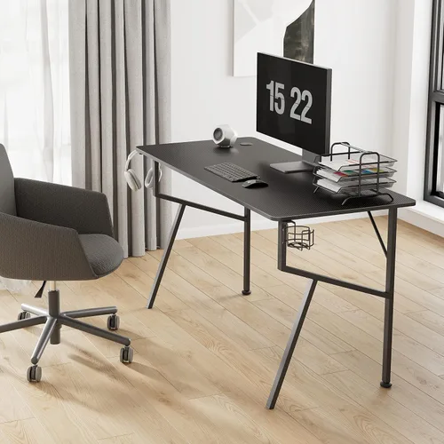 Miniatura 4 de EUREKA ERGONOMIC Escritorio para juegos de 55 pulgadas, estación de trabajo profesional para jugadores con bandeja de gestión de cables, soporte