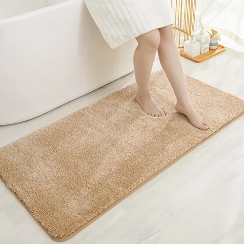 Miniatura 27 de COSY HOMEER Alfombras extra gruesas para el baño, tapetes de baño antideslizantes, tapete de felpa suave, peludo y 100% micro poliéster, tapete