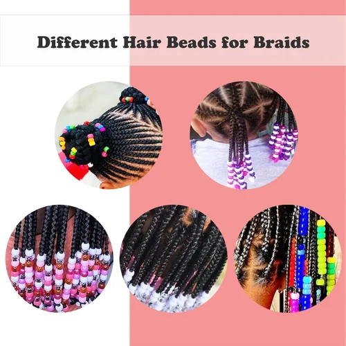 Miniatura 4 de Cuentas de pony, 4200 piezas, 28 colores, cuentas de plástico para hacer pulseras artesanales, cuentas para el cabello para trenzas, cuentas