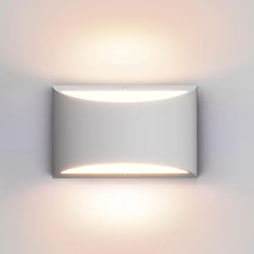 Aipsun Aplique de pared de aluminio moderno LED para interiores, luces de pared interiores, 1 paquete, lámpara de montaje en pared con cable, luz
