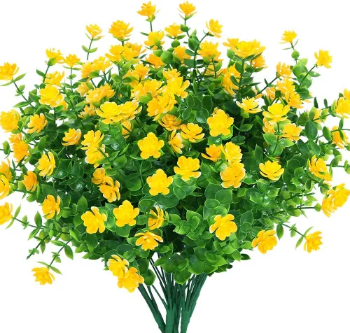 Miniatura 11 de Flores artificiales, arbustos de boj falsos para exteriores, resistentes a los rayos UV, plantas verdes de plástico sintético para colgar