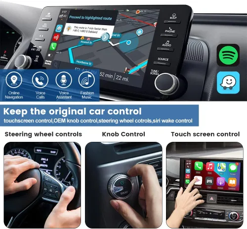 Miniatura 4 de CarlinKit Adaptador inalámbrico CarPlay 4.0, dongle inalámbrico Android Auto para automóviles CarPlay con cable OEM, actualización OTA 2026-2 en 1,5
