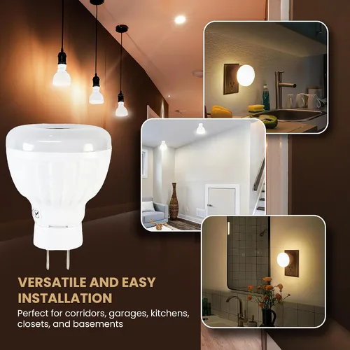 Miniatura 6 de Sensor de movimiento brillante de 5 W, luz nocturna enchufable, salida de CA, color blanco frío, 6500 K, lámpara LED automática activada por