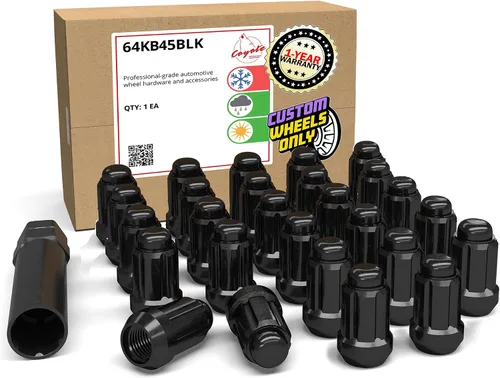 Miniatura 8 de Wheel Accessories Parts 20 piezas de 0.472 in 1.50 12 x 1.50 rosca para automóvil de 1.38 pulgadas de largo, tuerca negra para muchos automóviles
