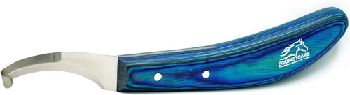 Miniatura 2 de Equine Care Cuchillo de pezuña para diestros – Hoja de acero inoxidable J2 afilada de doble filo, mango ergonómico de hoja – Recortadora profesional