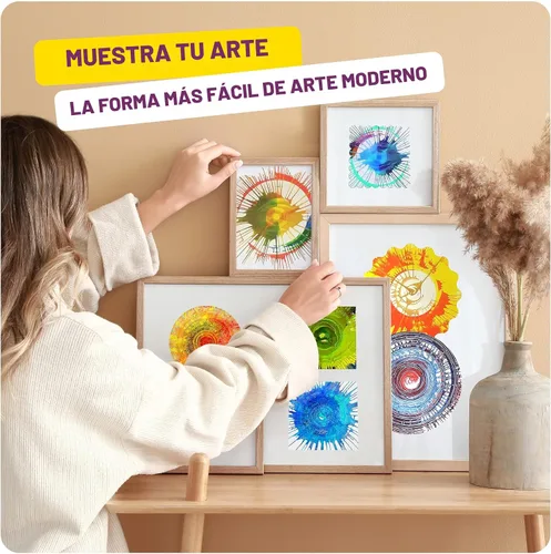 Miniatura 4 de Dan&Darci Kit de Máquina de Arte de Pintura Giratoria para Niños - Artes y Manualidades para Niños, Niñas - Set de Arte y Manualidades Regalo