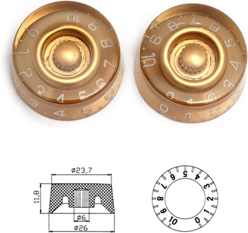 Miniatura 5 de Perillas de control de tono de volumen de velocidad para guitarra eléctrica, compatibles con Les Paul LP estilo guitarra eléctrica piezas