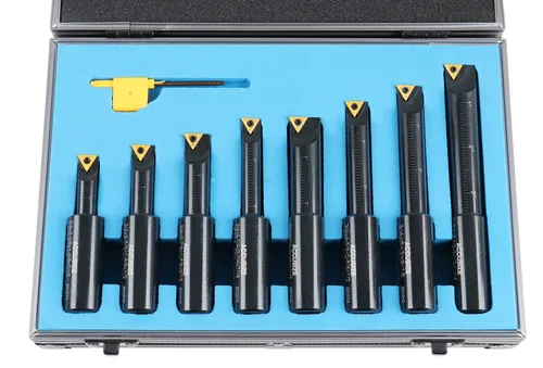 Miniatura 2 de AccusizeTools - Vástago redondo 3/4 pulgadas, 75 pulgadas, 90 grados, juego de barra de mandrinar indexable, # 2627-9108