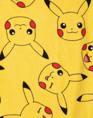 Miniatura 7 de Pokemon Poncho de toalla para niños Toalla de baño de anime amarilla con orejas 3D Traje de baño estampado Pikachu, Amarillo