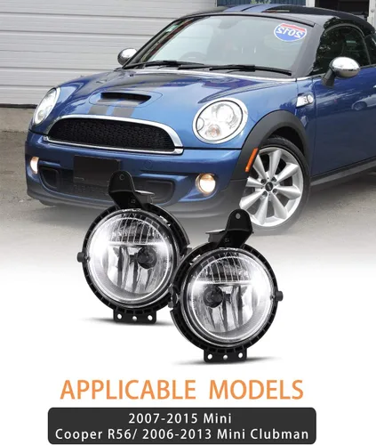 Miniatura 2 de Conjunto de luz antiniebla para parachoques delantero para Mini Cooper R56/Mini Clubman 2006-2013 2007-2015 con lente transparente, juego