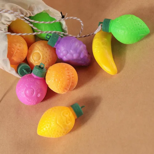 Miniatura 7 de 60 caramelos en polvo con forma de fruta, con tapas de agujeros para colgar para cuerdas decorativas, ideal para colgar en árboles de Navidad