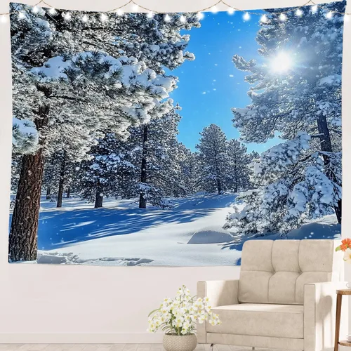 Miniatura 120 de Batmerry Tapiz azul y blanco, tapiz abstracto de pintura azul, negro, gris y blanco, para sala de estar, dormitorio, pared, decorativo, 51.2 x 59.1