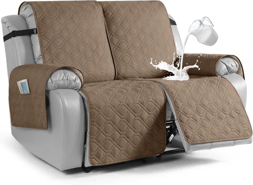 Miniatura 31 de VANSOFY Funda impermeable para sofá reclinable, lavable, funda para sofá reclinable de 1 pieza, protector de muebles con correas elásticas, bolsillo