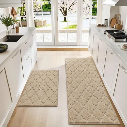 Miniatura 47 de COSY HOMEER Alfombras suaves de cocina [2 piezas] para el frente del fregadero súper absorbentes, tapetes y tapetes de cocina de 20 x 30 pulgadas/20