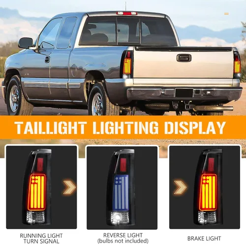 Miniatura 2 de Ensamble de luces traseras LED Youxmoto para Chevy GMC Silverado Sierra C/K 1500 2500 3500 1988-1999, Suburban C/K 1992-1999, Blazer 1992-1994