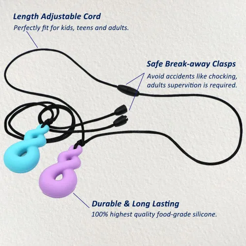 Miniatura 5 de Collar masticable, juguetes sensoriales para niños con autismo, paquete de 10