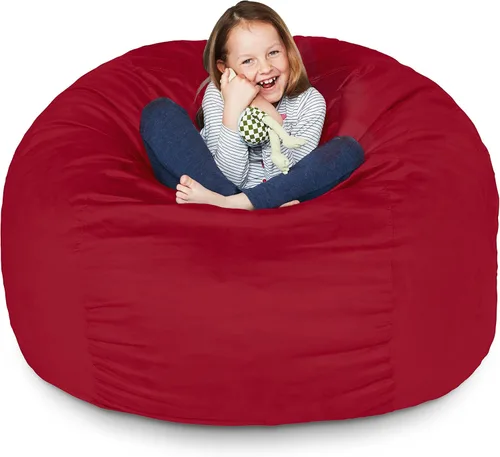 Miniatura 46 de Lumaland - Lujoso puf gigante de 1,8 m con funda de microgamuza, ultra suave, relleno de espuma, lavable, XL, para niños, adolescentes, adultos
