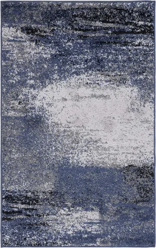 Miniatura 85 de SAFAVIEH, colección Adirondack - Alfombra de 6 x 9 pies, plateada/multicolor, abstracta, moderna, no desprende pelo, de fácil cuidado, para zonas