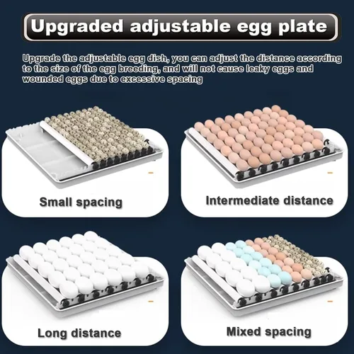 Miniatura 6 de Incubadora de huevos 98,120,128, incubadora de pollos completamente automática con volteador automático de huevos y adición de agua, incubadoras