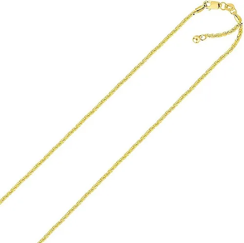 Miniatura 2 de Savlano Collar de plata de ley 925 maciza de 0.059 in entrecruzado Roc Bolo ajustable de 14 a 24 pulgadas para mujer, fabricado en Italia, viene