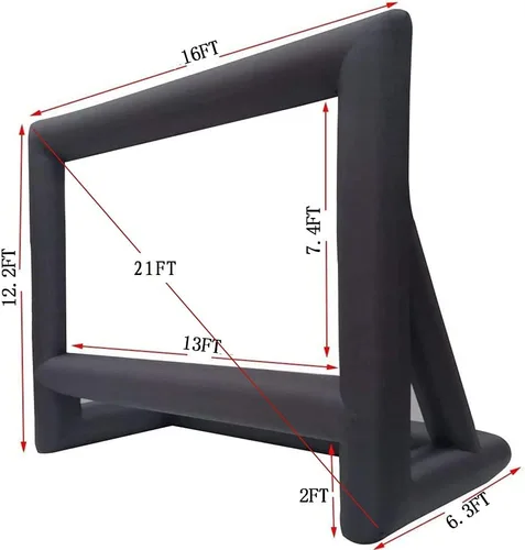 Miniatura 5 de XHYCPY - Pantalla inflable de 21 pies para proyector de películas al aire libre; el paquete incluye cuerdas, inflador y estacas de tienda