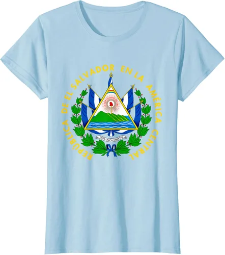 Miniatura 26 de Camiseta con diseño de emblema de la bandera de El Salvador