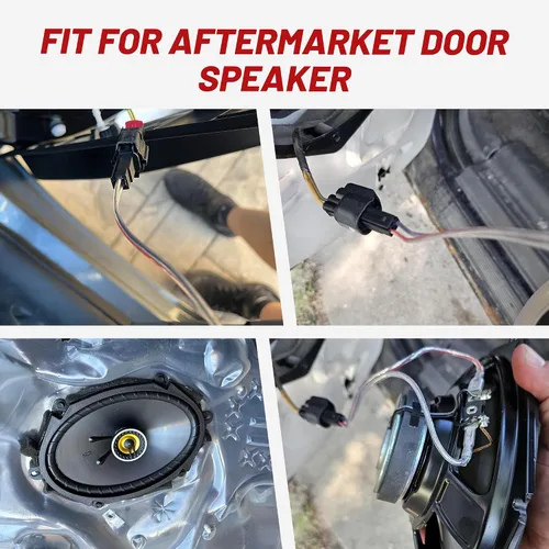 Miniatura 7 de RED WOLF Conector de arnés de cableado de altavoz de automóvil compatible con GMC Sierra Chevrolet Silverado Buick Enclave Cadillac Escalade Mount