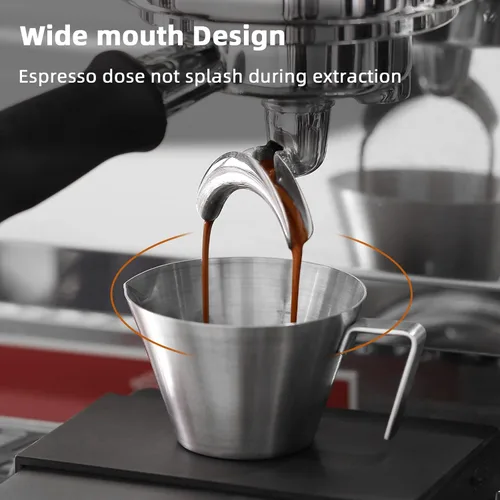 Miniatura 4 de MHW-3BOMBER Vasos de chupito de café expreso con asa, aptos para lavavajillas, paquete de 2 tazas de acero inoxidable para salsa de tomate, salsa
