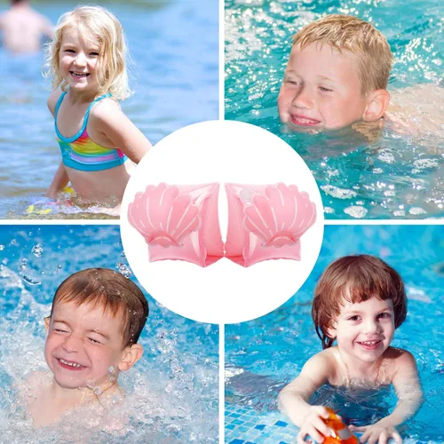 Miniatura 7 de MoKo Bandas de natación para niños, niños pequeños comienzan a nadar flotadores inflables para piscina, lindas alas de natación de dibujos animados