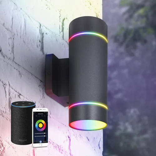 Miniatura 15 de ASD Lámpara de pared LED cuadrada de 1 luz para exteriores del anochecer al amanecer, 9 W, 1000 lúmenes, 3000 K-5000 K, 120 V, cilíndrica hacia