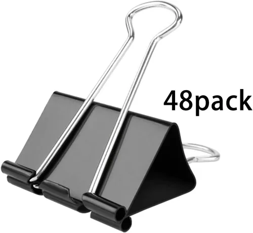 Miniatura 3 de Paquete de 48 clips grandes para carpeta de oficina y hogar de 1.6 pulgadas