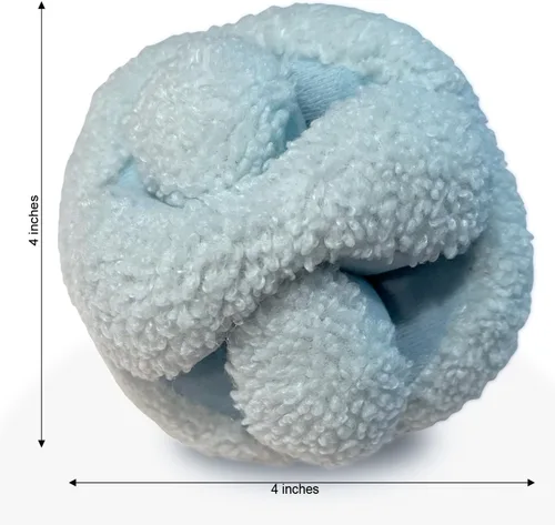 Miniatura 5 de Glory To Dog Blue Snuffle Knot - Juguete Interactivo para Perros, Pelota Rompecabezas de 4" con 8 Chilladores y Crujido – Juguete de Enriquecimiento