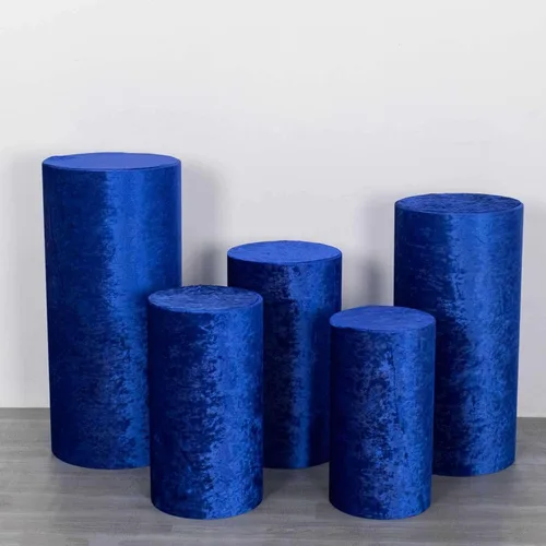 Miniatura 43 de Efavormart - Juego de 5 fundas de soporte para caja de exhibición cilíndrica de elastano, color negro, fundas elásticas para pilar de pedestal, 160