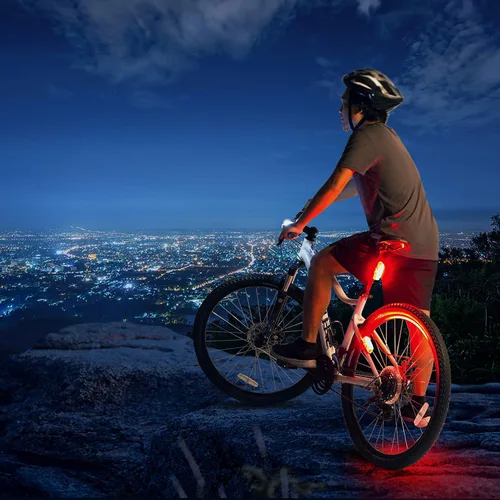Miniatura 7 de Apace - Luz trasera de bicicleta recargable por USB, superbrillante, 100 lúmenes, luz trasera LED para bicicleta, se engancha fácilmente como una