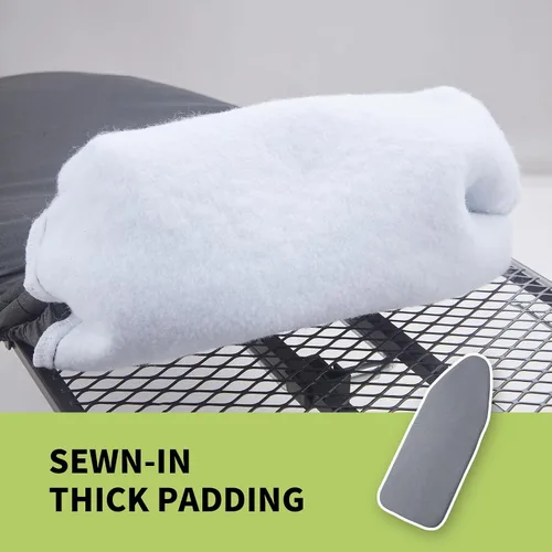 Miniatura 6 de Seiritex Funda para tabla de planchar de 12 x 32 pulgadas, se adapta a la tabla de planchar reflectante al calor, acolchado grueso con bordes