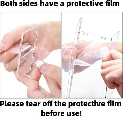 Miniatura 3 de Peohud Paquete de 4 estantes acrílicos para especias de montaje en pared, estantes flotantes de acrílico transparente de 15 pulgadas, organizador