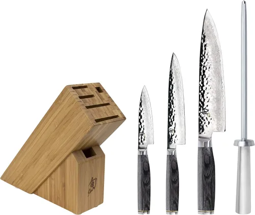 Miniatura 8 de Shun Premier - Juego de bloques profesionales de 8 piezas, cuenta con 6 cuchillos Shun Premier, acero de afilado y bloque de cuchillos de bambú