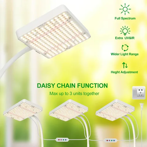 Miniatura 4 de Luz de cultivo de mesa, luces de crecimiento de escritorio brillantes para inicio de semillas, bonsái, suculentas, cactus, temporizador